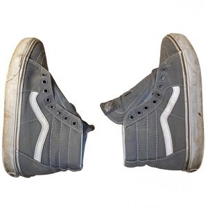 Vans grey canvas SK8 Hi shoes size 7.5
